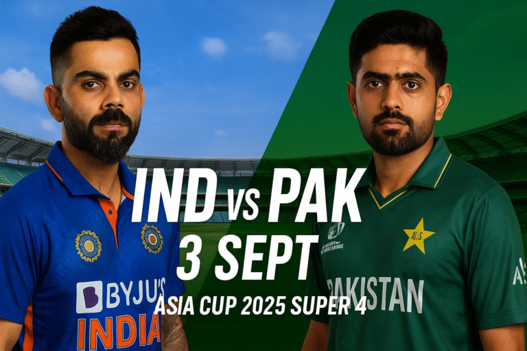 India vs Pakistan Asia Cup 2025 Super 4:- 3 सितम्बर दुबई में महामुकाबला, जानें Head-to-Head, Records 3R Star Players